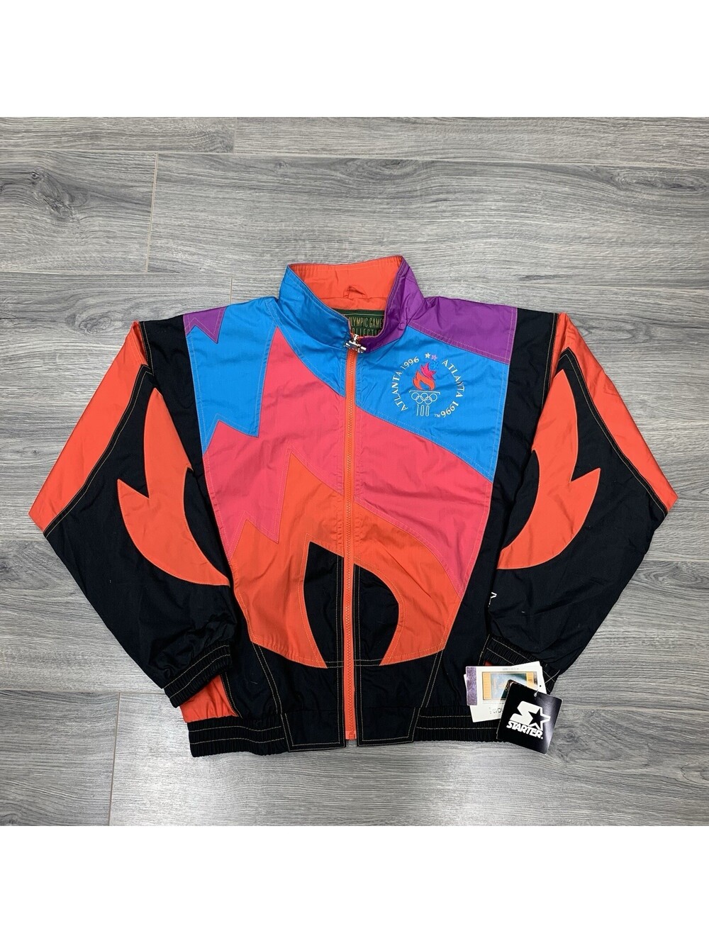 Vintage 1990S Starter NWT 1996 Atlanta Olympics Games Jacket Medium Rare Men’s